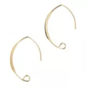 Crochets d'oreilles 25mm en Gold filled (or laminé)  x2