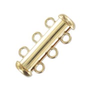 Fermoir 3 rangs coulissant 21 mm en Gold filled (or laminé)  x1|raw }}