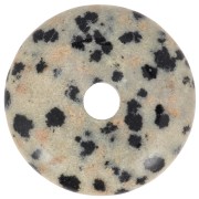 Donuts 20 mm pierre gemme - Jaspe dalmatien x1