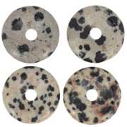 Donuts 20 mm pierre gemme - Jaspe dalmatien x1