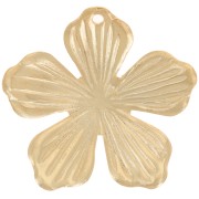 Pendentif fleur 26 mm - Doré à l'or fin x1