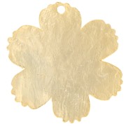 Pendentif fleur texturé 23x21 mm - Doré à l'or fin x1|raw }}