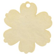 Breloque fleur texturée 19x17.5 mm - Doré à l'or fin satiné x1