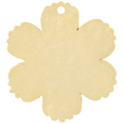 Pendentif fleur texturé 23x21 mm - Doré à l'or fin satiné x1