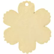 Pendentif fleur texturé 23x21 mm - Doré à l'or fin satiné x1