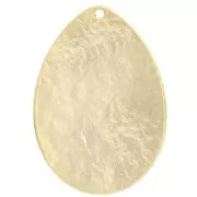 Pendentif ovale martelé 47x33 mm - Doré à l'or fin x1