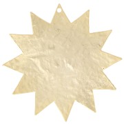 Pendentif soleil martelé 40 mm - Doré à l'or fin x1