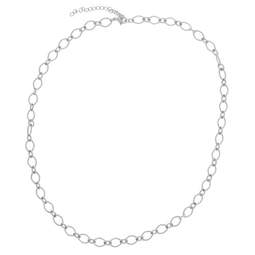 Collier maille Fantaisie alternée 6.3 mm - Acier inoxydable 304L x42cm
