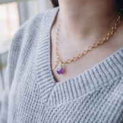 Collier maille Fantaisie alternée 6.3 mm - Acier inoxydable 304L x42cm