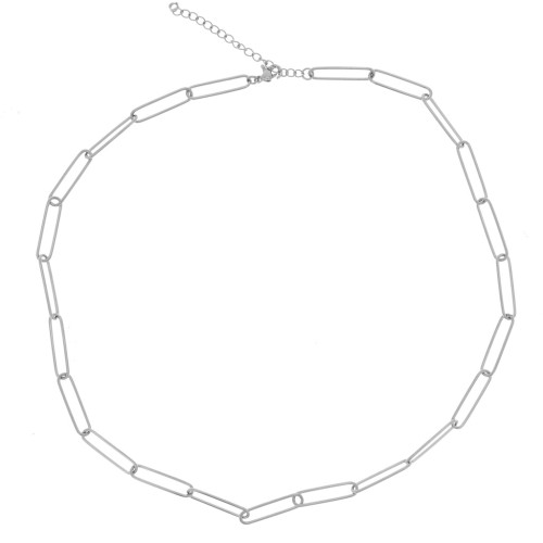 Collier maille Rectangle 5 mm - Acier inoxydable 304L x42cm