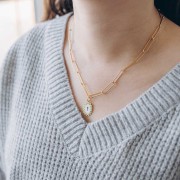 Collier maille Rectangle 5 mm - Acier inoxydable 304L x42cm