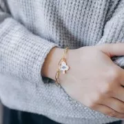 Bracelet maille Rectangle 4.1 mm - Acier inoxydable 304L Doré x20cm