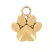 Breloque patte de chien 7x6 mm - Acier inoxydable 304 Doré x1