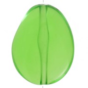 Perle plate irrégulière en résine transparente 25x20 mm - Vert x1|raw }}