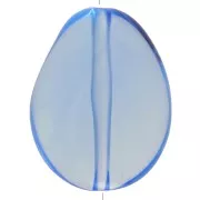 Bleu - Perle plate irrégulière en résine transparente 25x20 mm - Bleu x1 Perle plate irrégulière en résine transparente 25x20 mm - Bleu x1