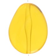 Perle plate irrégulière en résine transparente 25x20 mm - Jaune x1|raw }}