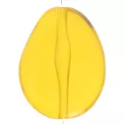 Jaune - Perle plate irrégulière en résine transparente 25x20 mm - Jaune x1 Perle plate irrégulière en résine transparente 25x20 mm - Jaune x1