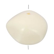 Perles nuggets en résine opaque 9x12 mm - Ecru x8