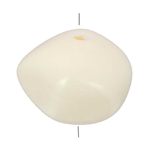 Perles nuggets en résine opaque 9x12 mm - Ecru x8