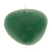 Perles nuggets en résine opaque 12x15 mm - Vert émeraude x6