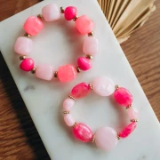 Perles nuggets en résine opaque 12x15 mm - Vert émeraude x6