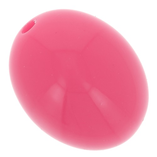 Perles olive en résine opaque 14x11 mm - Rose bonbon x6