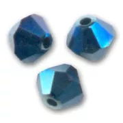 Toupies en cristal PureCrystal 4 mm Crystal Metallic Blue 2X x50