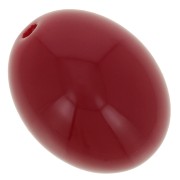 Perles olive en résine opaque 14x11 mm - Rouge carmin x6|raw }}