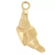 Breloque croissant 17x7 mm - Acier inoxydable 316L Doré x1