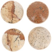 Cabochon rond 16 mm Jaspe Paysage