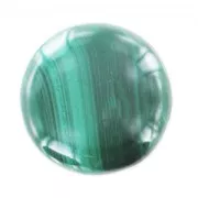 Cabochon rond 16 mm en pierre gemme - Malachite x1