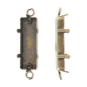 Serti griffe intercalaire PureCrystal 4547 21x7 mm bronze 2 anneaux|raw }}