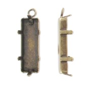 Serti griffe pendentif 4547 21x7 mm bronze|raw }}