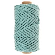Bobine de cordon en coton pour macramé 3 mm - Quality - Aqua marine x50m