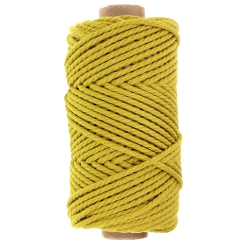 Bobine de cordon en coton pour macramé 3 mm - Quality - Olive x50m