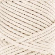 Bobine de cordon en coton pour macramé 3 mm - Quality - Ivoire x50m