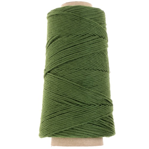 Bobine de cordon coton macramé Organic Cotton Détox XL peigné Vert Bouteille x200m
