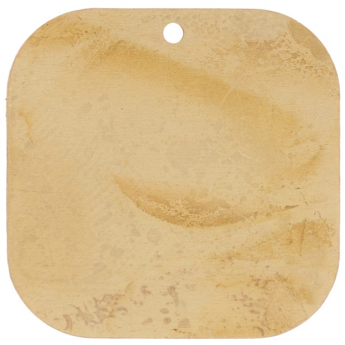 Sequin carré arrondi 22 mm - Laiton brut x1