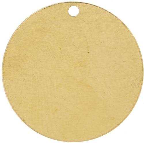 Sequin rond 20 mm - Laiton brut x1