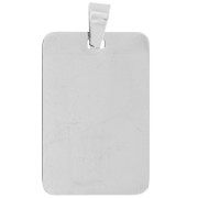 Pendentif plaque rectangle 30x20 mm - Acier inoxydable 316L x1|raw }}