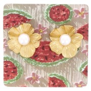 Lot de 50 cartes supports bijoux 6x6 cm pour boucles d'oreilles - Pastèque