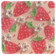 Lot de 50 cartes supports bijoux 6x6 cm pour boucles d'oreilles - Fraise|raw }}