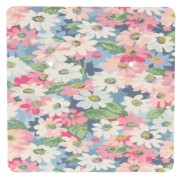 Lot de 50 cartes supports bijoux 6x6 cm pour boucles d'oreilles - Fleurie pastel