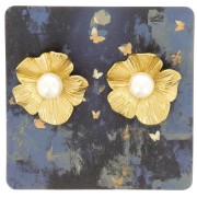 Lot de 50 cartes supports bijoux 6x6 cm pour boucles d'oreilles - Papillon de nuit