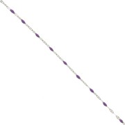 Chaîne maille Fantaisie et résine époxy 2 mm - Acier inoxydable 304 - Violet x1m|raw }}