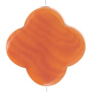 Perle de Tagua - forme tréfle 14 mm - Orange x1|raw }}