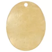 Pendentif ovale irrégulier martelé 20x16 mm - Doré à l'or fin satiné x1