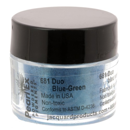Poudre de mica Pearl Ex pour la pâte polymère - Duo Blue - Green n°681 x3g
