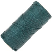 Bobine de fil ciré Linhasita pour micro macramé 1.5 mm - Emeraude (386) x116m
