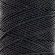 Bobine de fil ciré Linhasita pour micro macramé 1.5 mm - Black (PRETO) x116m